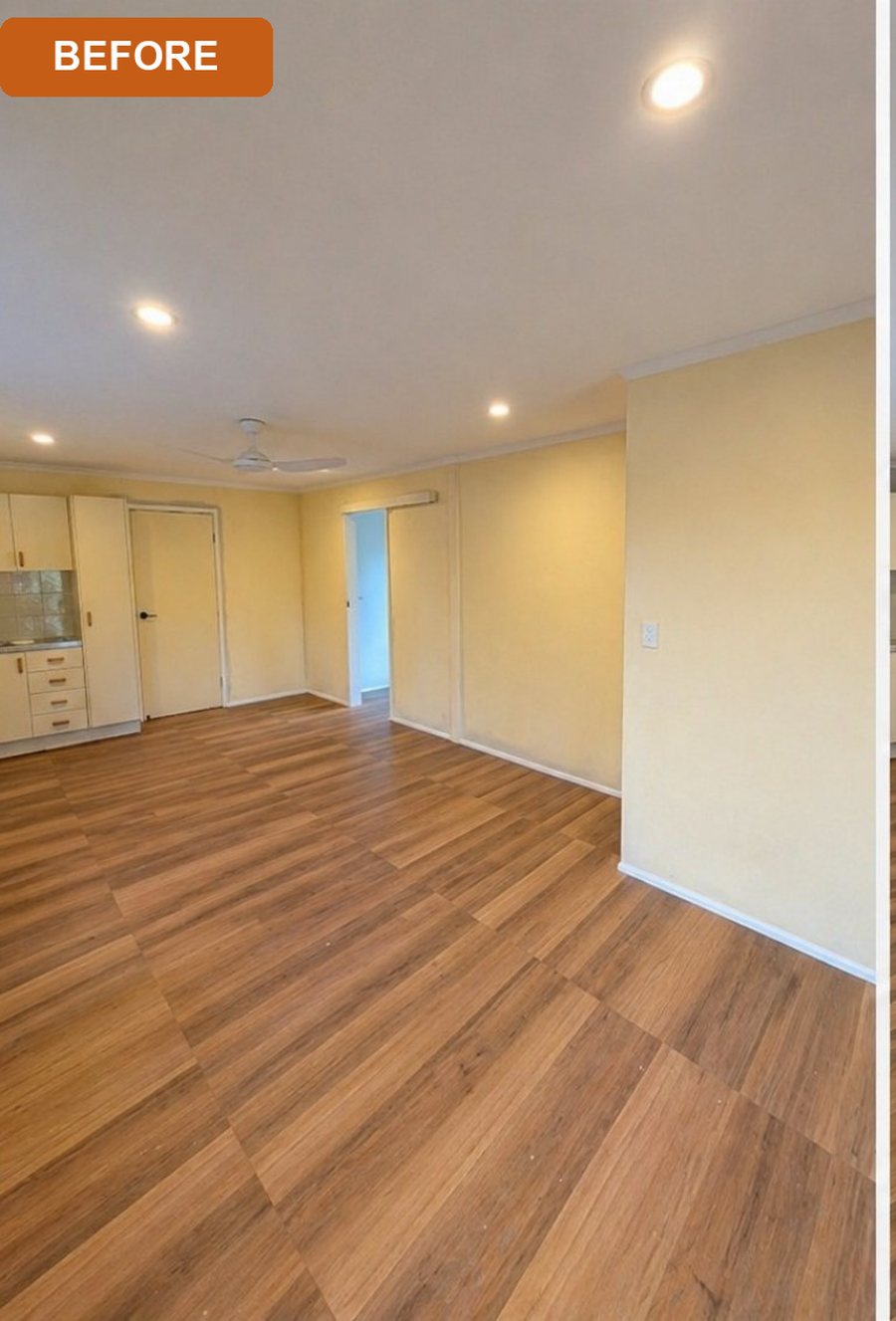 Living area before repainting